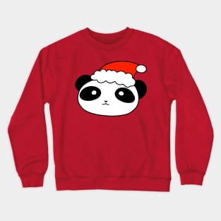 Santa Hat Panda Face Crewneck Sweatshirt